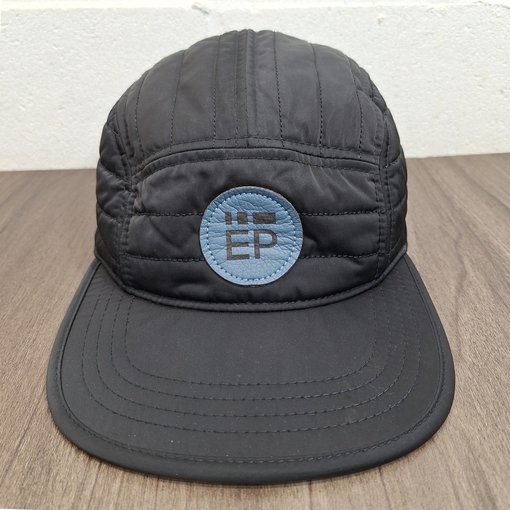 Retro 90s EP Quilted Polyester Black Hap Adjustable Strapback Streetwear Cat